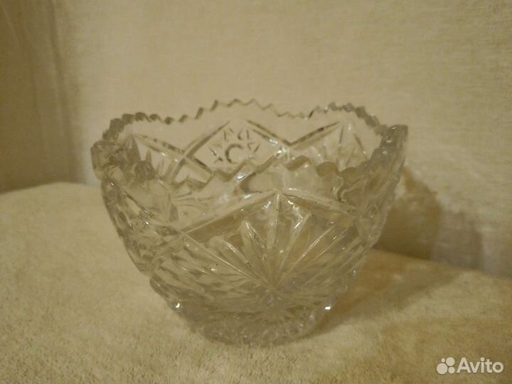 Хрустальная ваза конфетница СССР