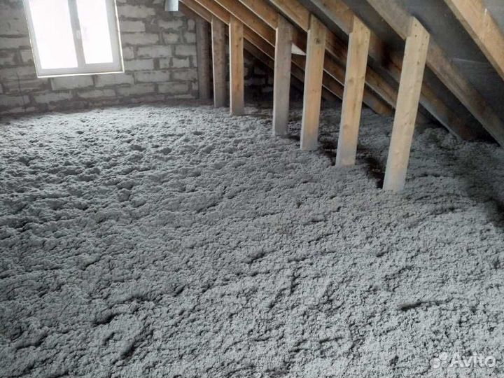 Эковата, утепление дома