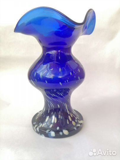 Ваза Цветное стекло Кобальт СССР