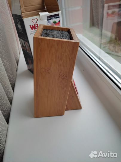 Подставка для ножей новая бамбук wellberg WB-5007