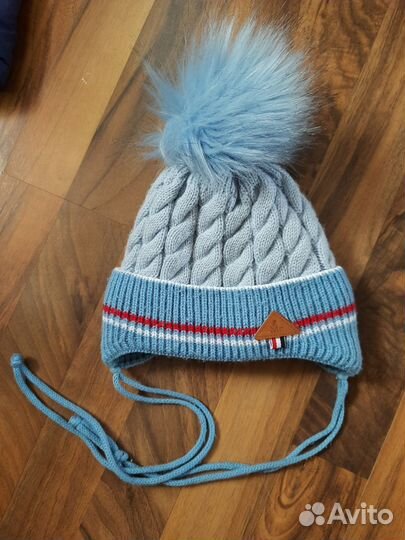 Шапка зимняя для мальчика от 0 до 6 мес