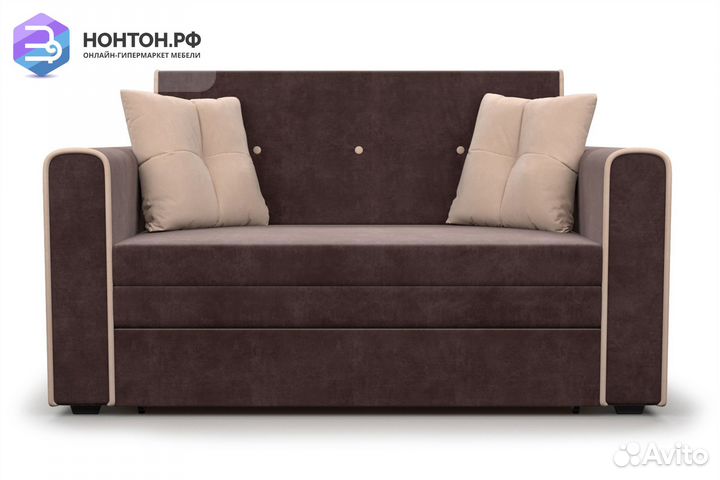 Диван выкатной Санта коричневый
