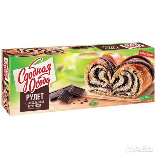 Рулет Сдобная Особа с Шоколадной начинкой 400г