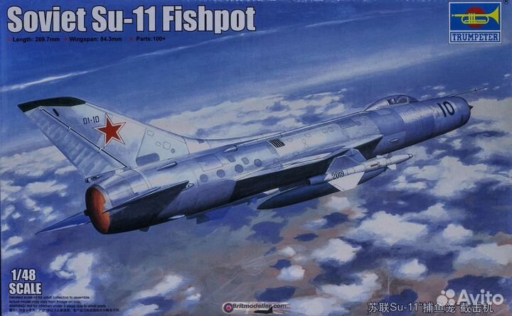 02898 trumpeter самолет су-11 1/48
