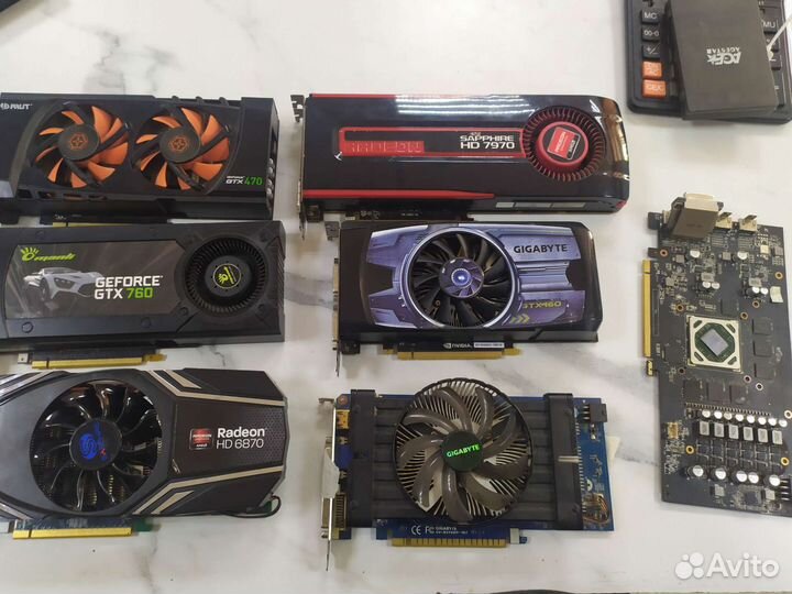 Видеокарты на запчасти