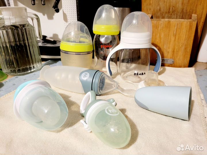 Бутылочки Como tomo, avent, pigeon