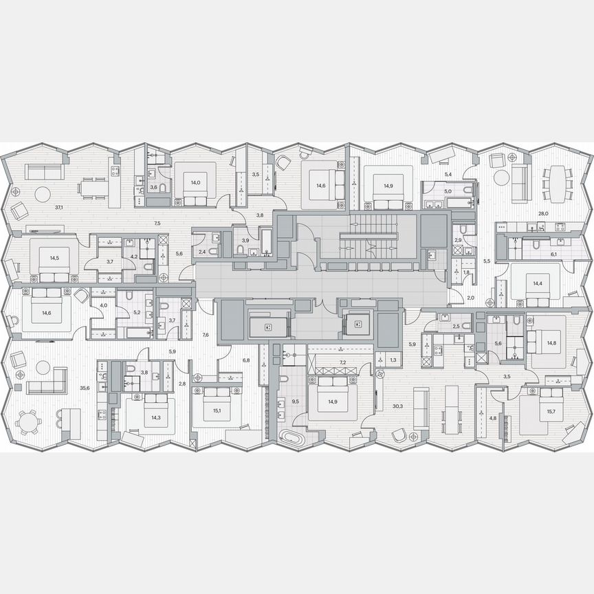 3-к. квартира, 117,5 м², 22/26 эт.