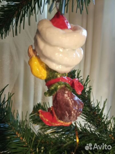 Ватная ёлочная игрушка