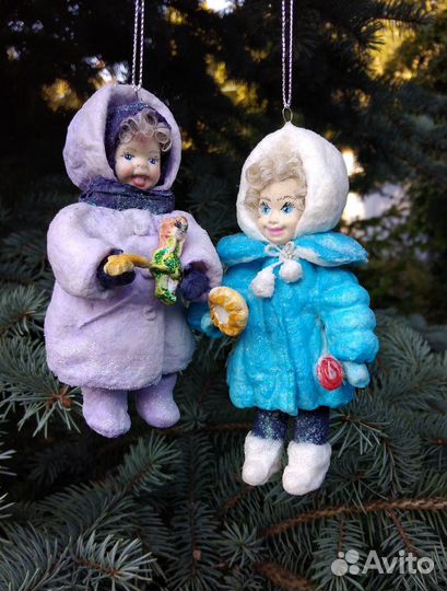 Коллекционные елочные игрушки ручной работы