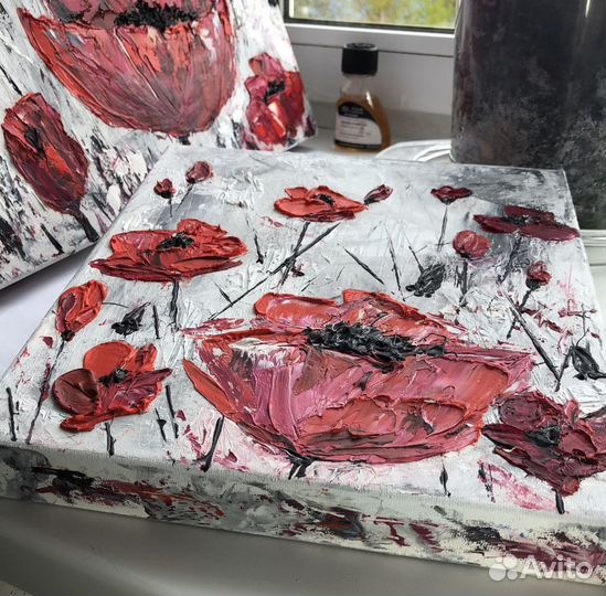 Картина маслом маки