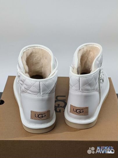 Угги Ugg Lodge Mini Leather White