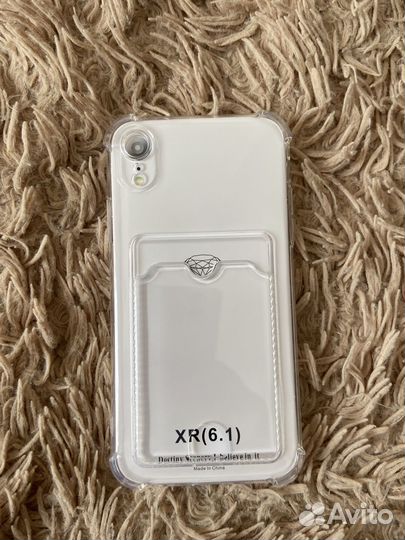 Чехол для iPhone XR (новый) с картой прозрачный