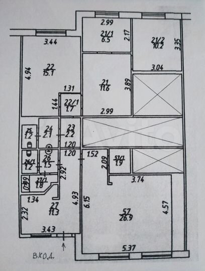Помещение свободного назначения, 95.2 м²
