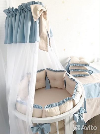 Бортики и балдахин в кроватку