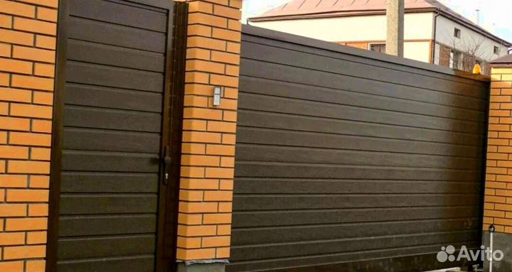Откатные ворота на участок