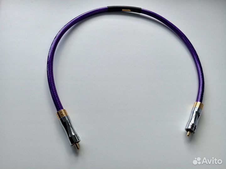 HiFi коаксиальный аудиокабель 75 Ом (50 см)