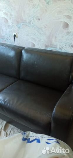 Кожаный диван-кровать IKEA Лотторп