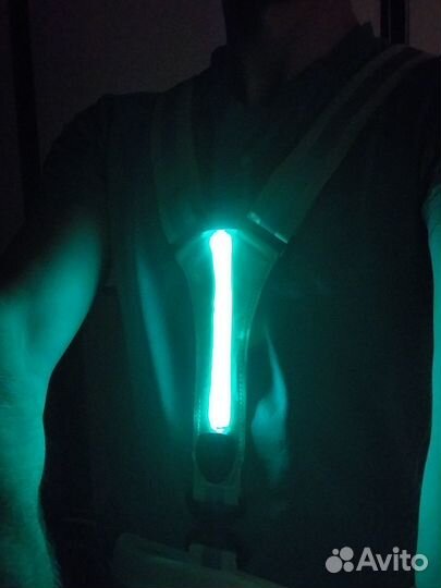 Светоотражающий жилет взрослый светодиодный