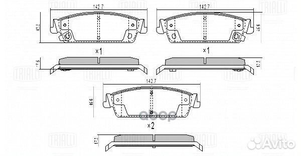 Колодки тормозные дисковые зад LCV PF 4397