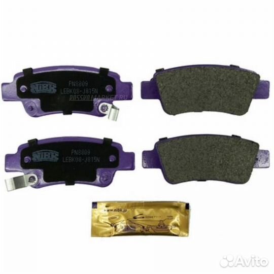 Nibk PN8809 Колодки тормозные дисковые зад