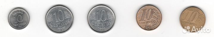Подборка 10 сентаво Бразилия