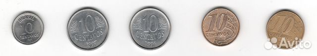 Подборка 10 сентаво Бразилия