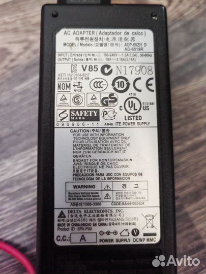 Блок питания для ноутбука samsung