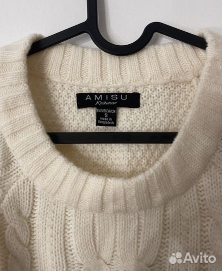 Свитер Amisu кремового цвета размера S
