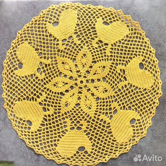 Салфетка Пасхальная. Вязаная крючком салфетка