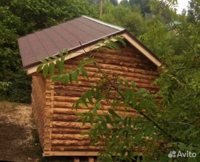 Сруб бани 6х4м, с фронтонами, с Доставкой