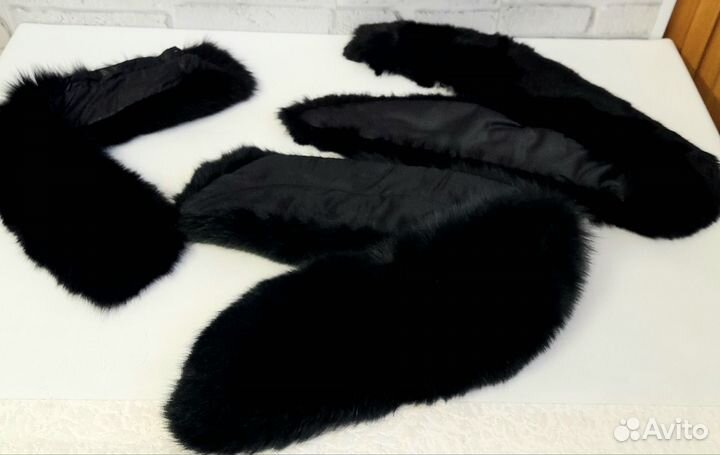 Воротники из натурального меха 3 шт. пакетом