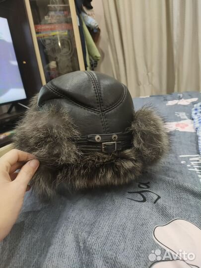 Шапка ушанка мужская меховая