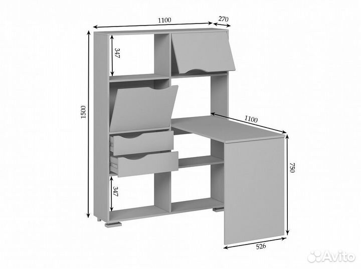 Стол письменный / компьютерный угловой Лаворо