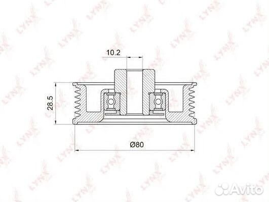 Ролик обводной lynxauto PB-7035