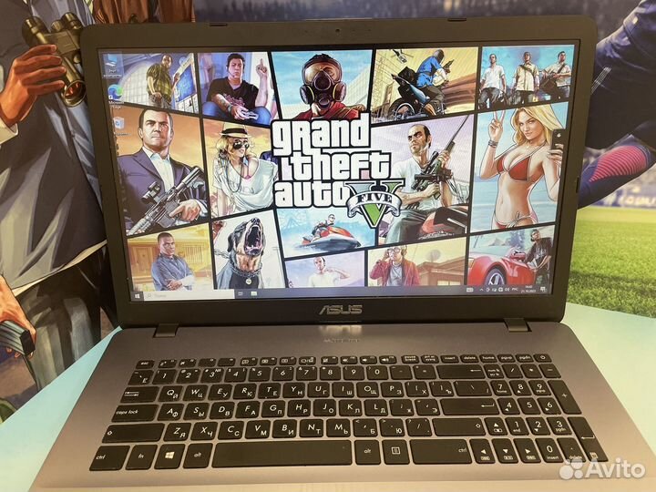 Большой Мощный Ноутбук Asus 4 ядра/8gb/1TB/17.3