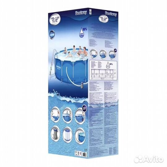 Каркасный бассейн 366 на 122 комплект