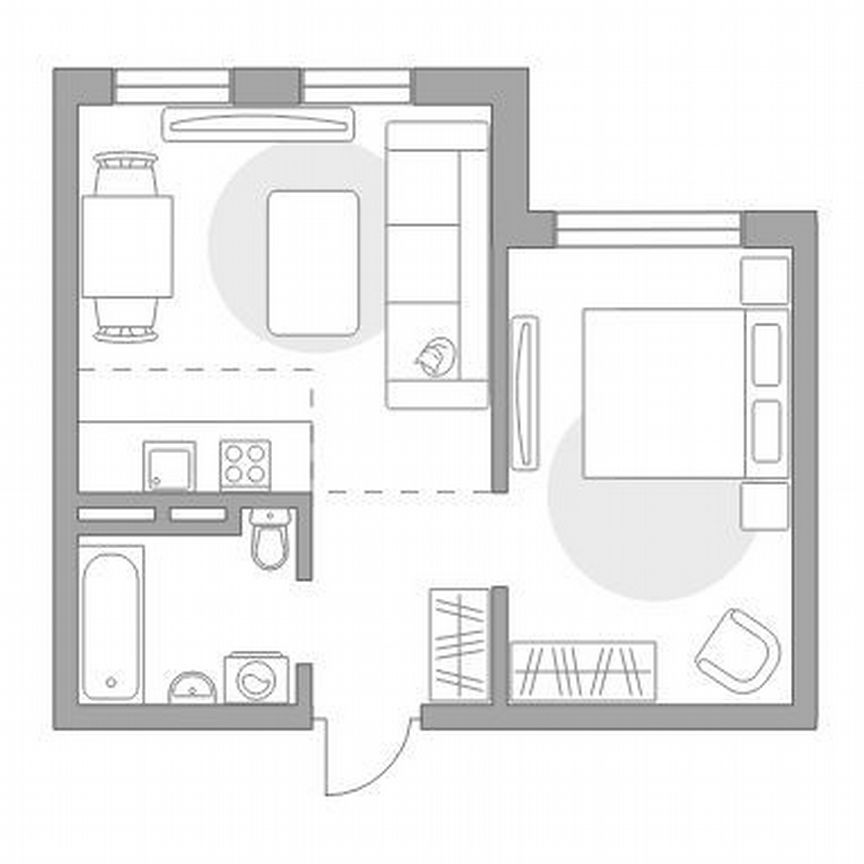 2-к. квартира, 35 м², 4/6 эт.