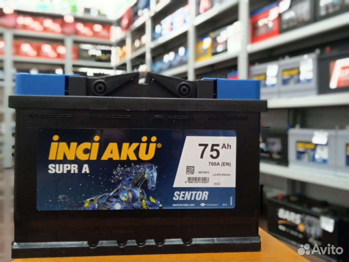 Акб Inci Aku SuprA 75a/h новый с гарантией
