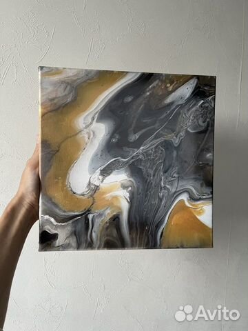 Картина абстракция акрилом 30*30