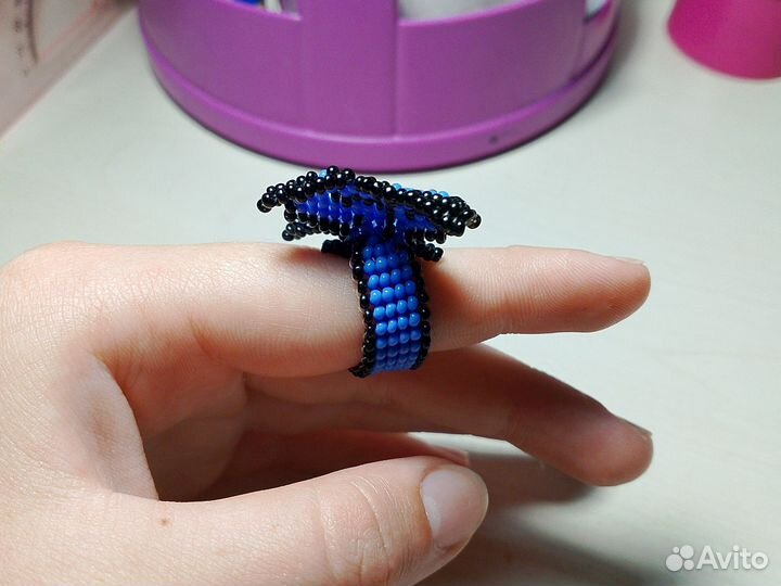 Бабочки кольца из бисера