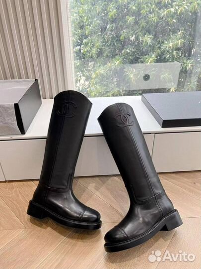 Сапоги Chanel кожа