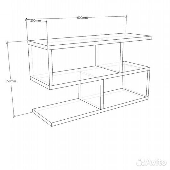 Полка Ларен-201a венге цаво стеллаж настенная