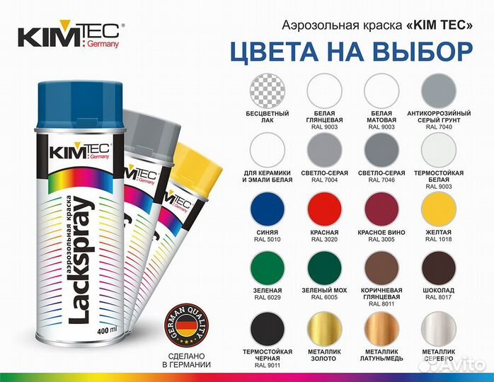 Краска аэрозоль KIM TEC Lackspray