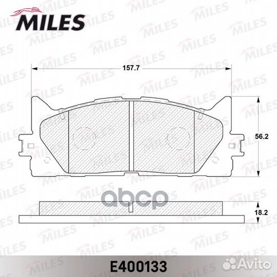 Колодки тормозные дисковые перед E400133 Miles