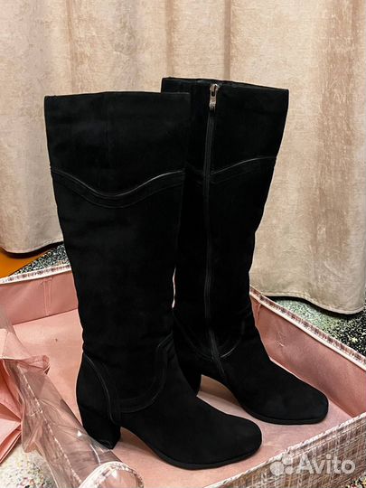Сапоги женские зимние натуральная замша 38 размер