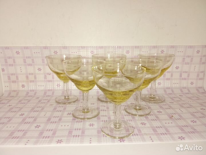 Фужеры цветное стекло СССР