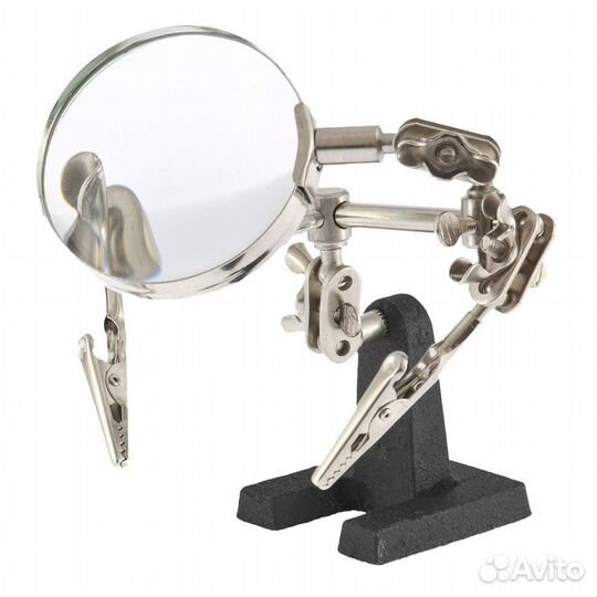 Зажим для пайки с лупой sparta