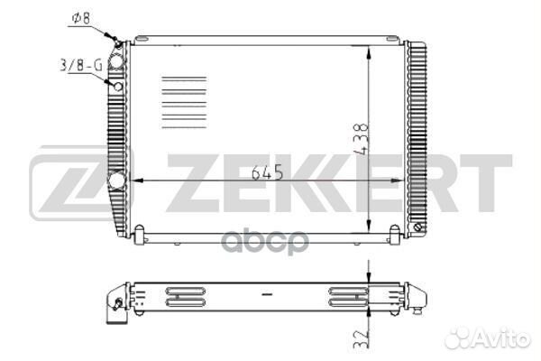 Радиатор охл. дв. UAZ Patriot 05- mk-1521 Zekkert