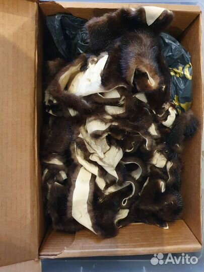 Обрезки от шкурок норки