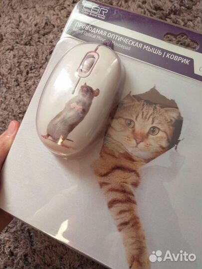 Проводная оптическая мышь коврик новые CBR Capture